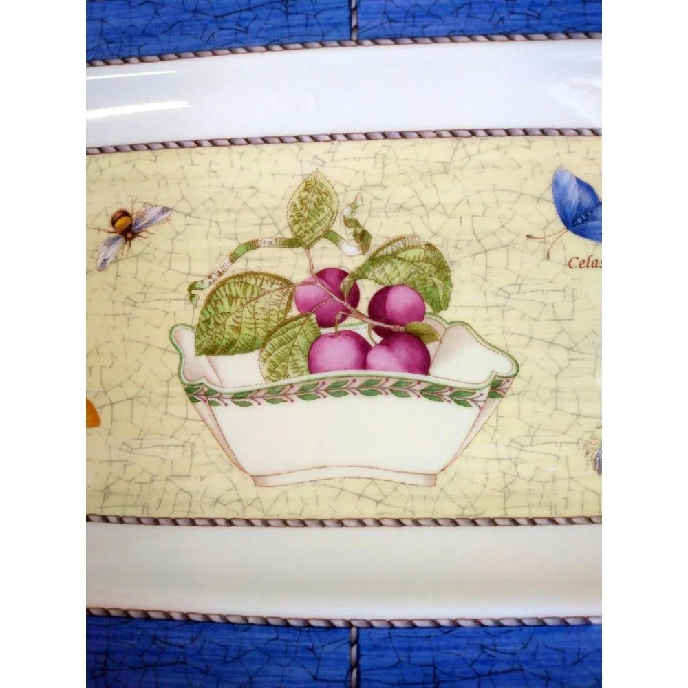 Wedgwood Queen's Ware Sarah's Garden Porcelain Sandwich Tray